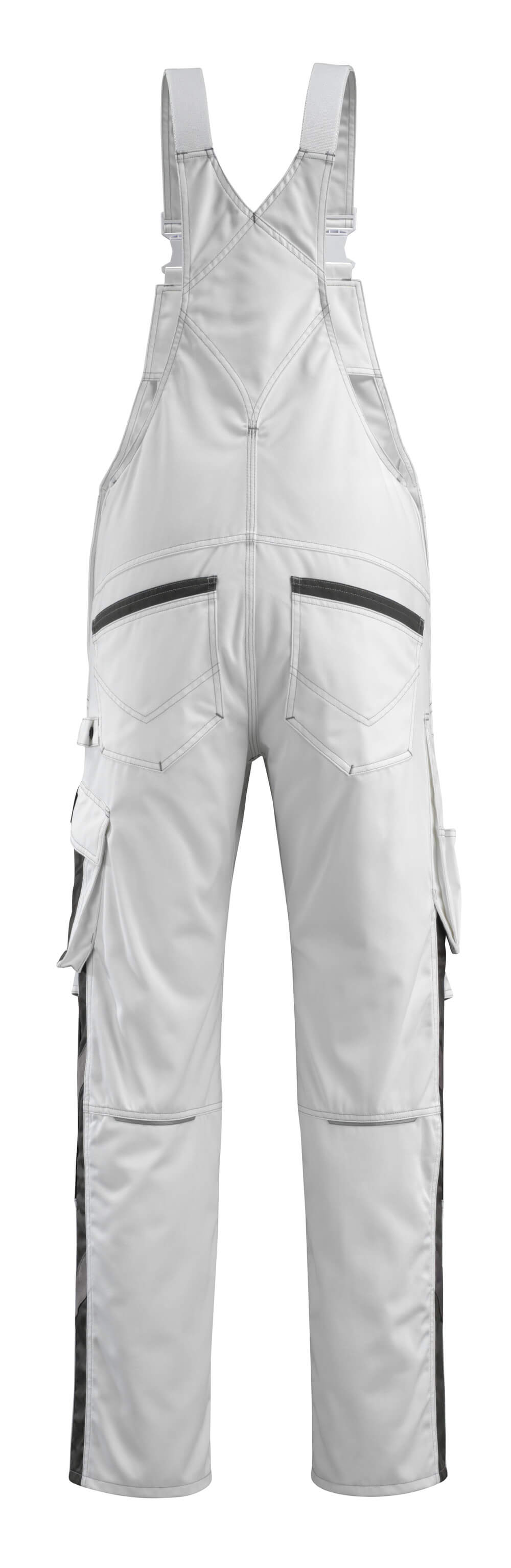 Mascot UNIQUE Augsburg Bib & Brace with kneepad pockets 12169 white/dark anthracite