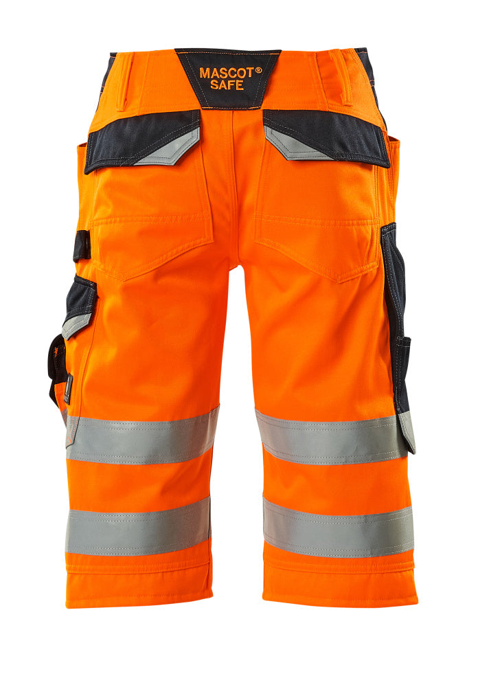 Mascot SAFE SUPREME Luton Shorts, long 15549 hi-vis orange/dark navy