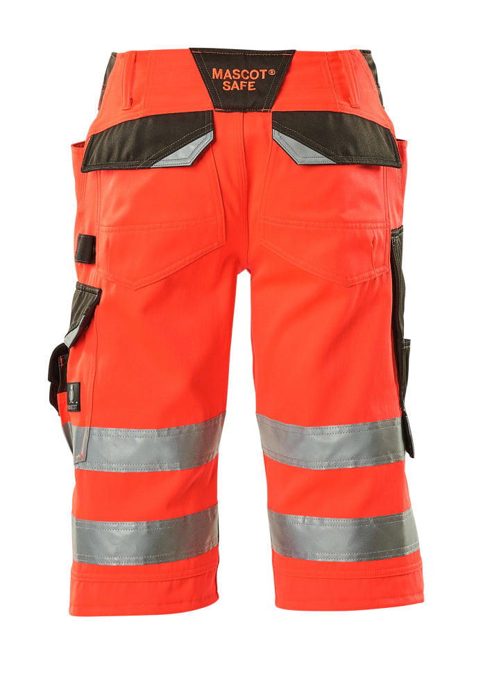 Mascot SAFE SUPREME Luton Shorts, long 15549 hi-vis red/dark anthracite