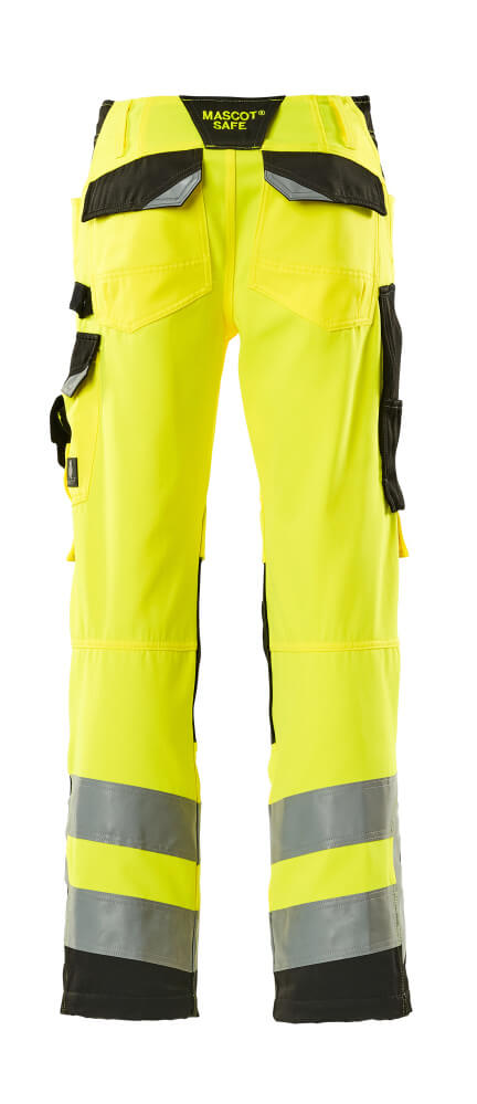 Mascot SAFE SUPREME Kendal Pantalon avec poches genouillères 15579 jaune/noir haute visibilité