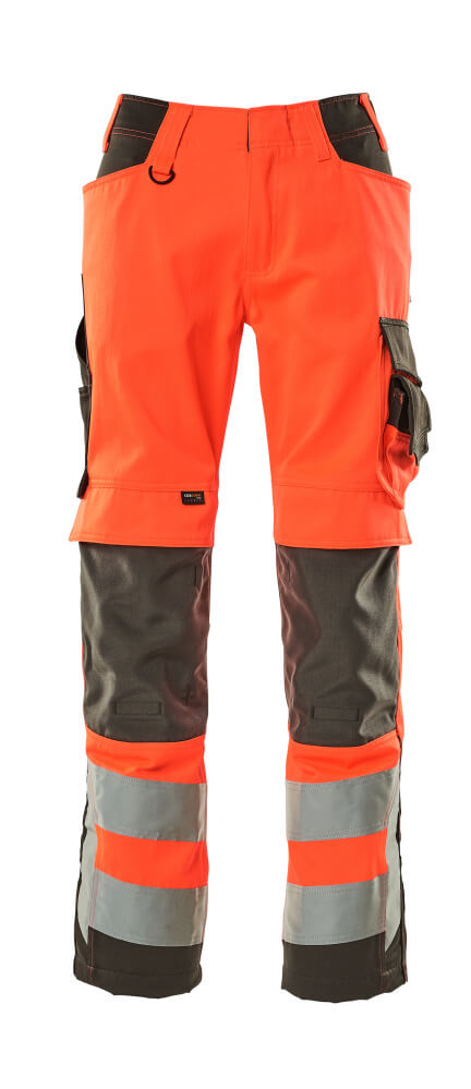 Mascot SAFE SUPREME Kendal Pantalon avec poches genouillères 15579 rouge haute visibilité/anthracite foncé