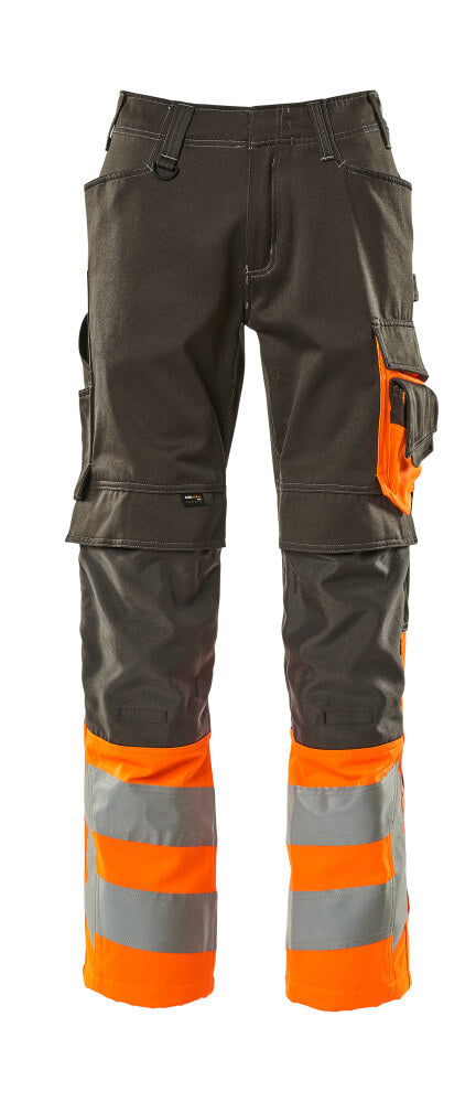 Mascot SAFE SUPREME Leeds Pantalon avec poches genouillères 15679 anthracite foncé/orange haute visibilité