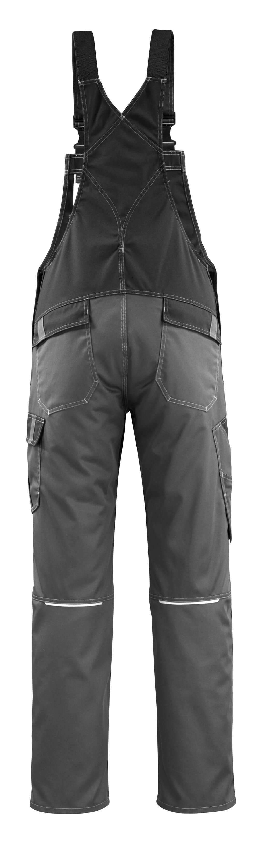Mascot LIGHT Leeton Bib & Brace with kneepad pockets 15769 dark anthracite/black