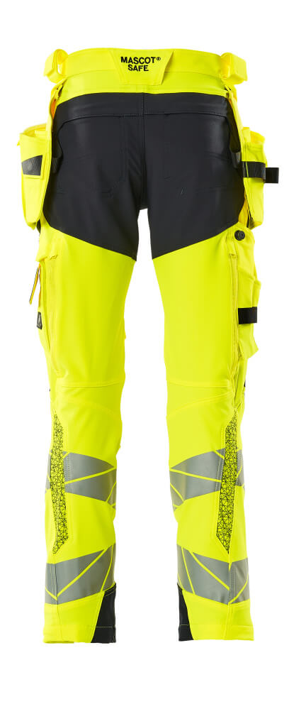Mascot ACCELERATE SAFE  Trousers with holster pockets 19031 hi-vis yellow/dark navy