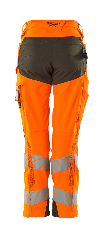 Mascot ACCELERATE SAFE  Trousers with kneepad pockets 19078 hi-vis orange/dark anthracite