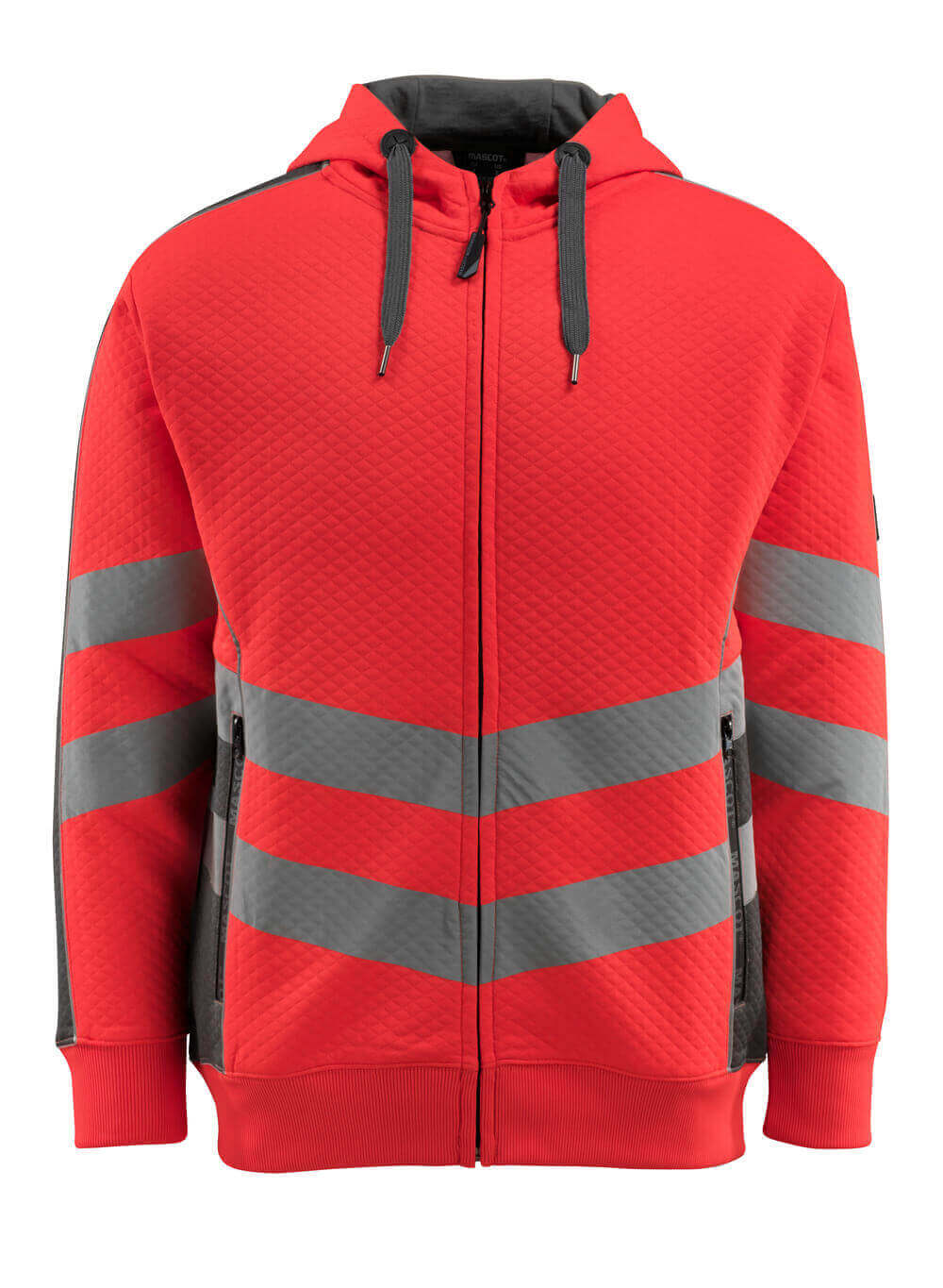 Mascot SAFE SUPREME Corby Hoodie with zipper 50138 hi-vis red/dark anthracite