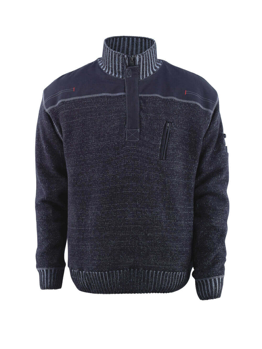 Mascot FRONTLINE Naxos Knitted Jumper with half zip 50354 blue grey