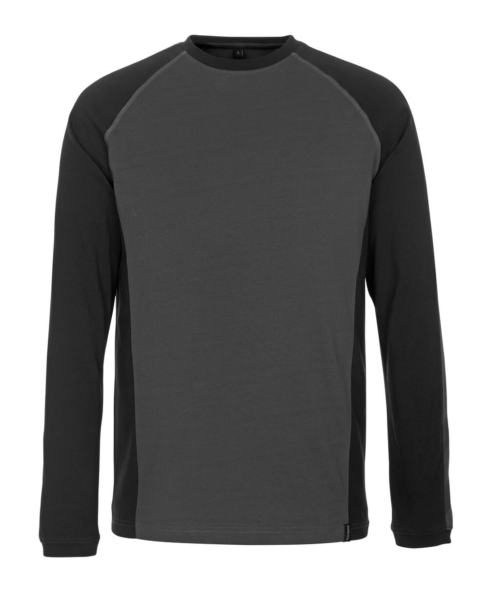 Mascot UNIQUE Bielefeld T-shirt, long-sleeved 50568 dark anthracite/black