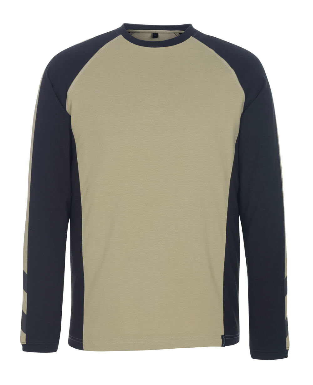 Mascot UNIQUE Bielefeld T-shirt, long-sleeved 50568 light khaki/black