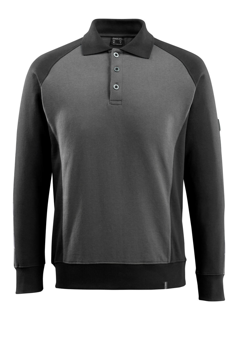 Mascot UNIQUE  Magdeburg Polo Sweatshirt 50610 dark anthracite/black