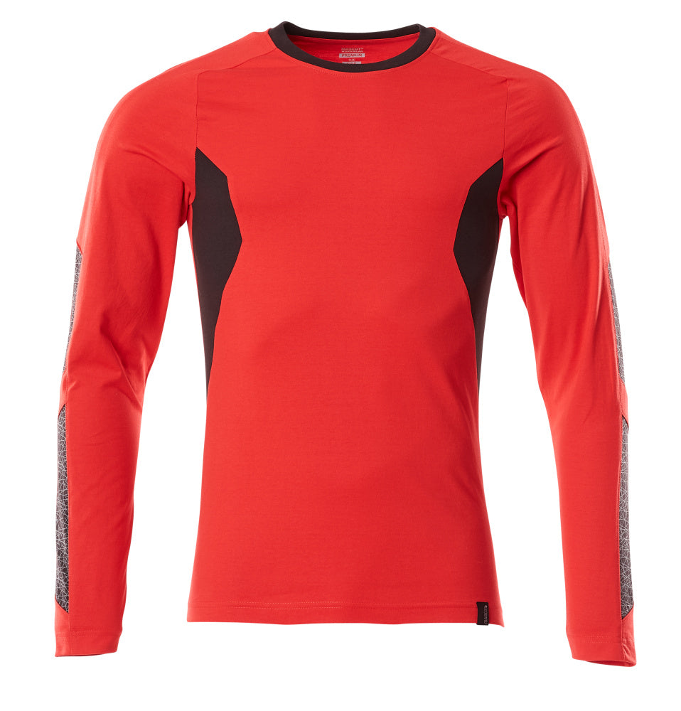 Mascot ACCELERATE  T-shirt, long-sleeved 18381 traffic red/black