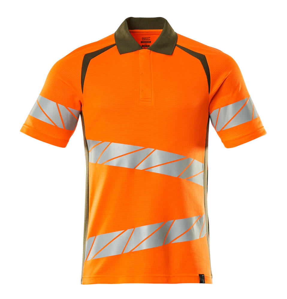 Mascot ACCELERATE SAFE Polo shirt 19083 hi-vis orange/moss green