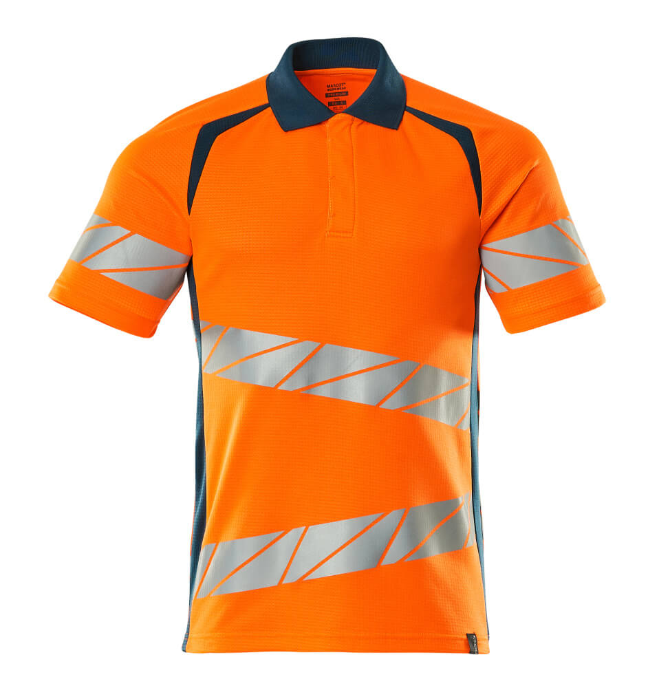 Mascot ACCELERATE SAFE Polo shirt 19083 hi-vis orange/dark petroleum