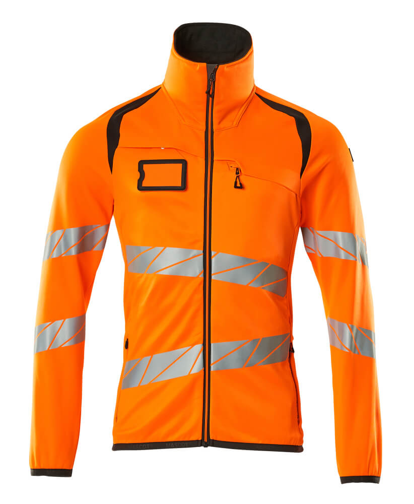 Mascot ACCELERATE SAFE Fleece Jumper with zipper 19103 hi-vis orange/dark anthracite