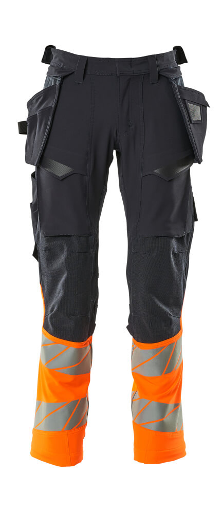 Mascot ACCELERATE SAFE  Trousers with holster pockets 19131 dark navy/hi-vis orange