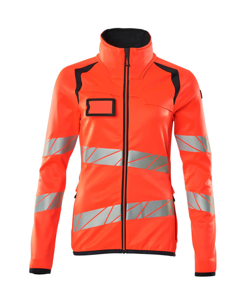 Mascot ACCELERATE SAFE Fleece Jumper with zipper 19153 hi-vis red/dark navy
