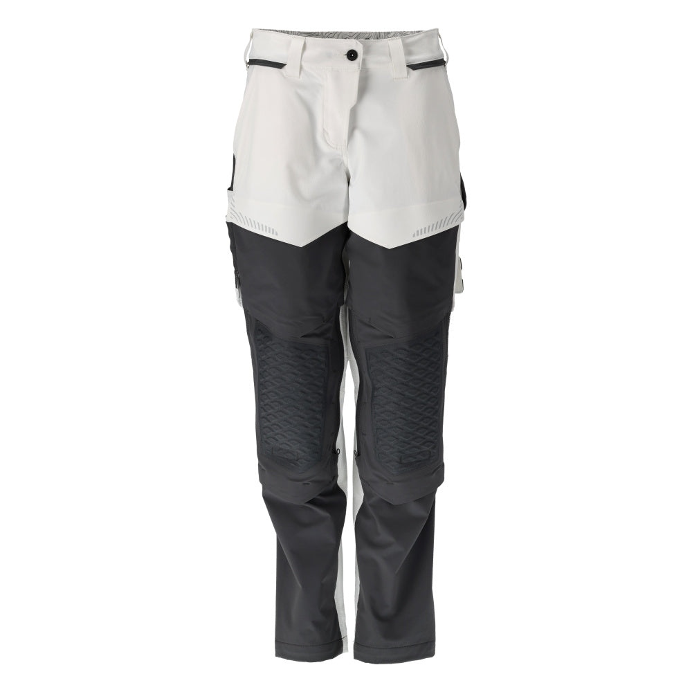 Mascot PERSONNALISÉ Pantalon avec poches genouillères 22079 blanc/gris pierre