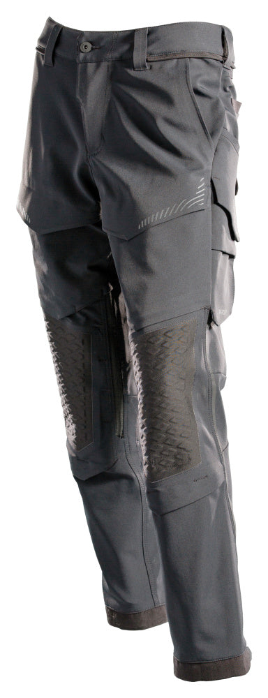 Mascotte PERSONNALISÉE Pantalon avec poches genouillères 22179 gris pierre