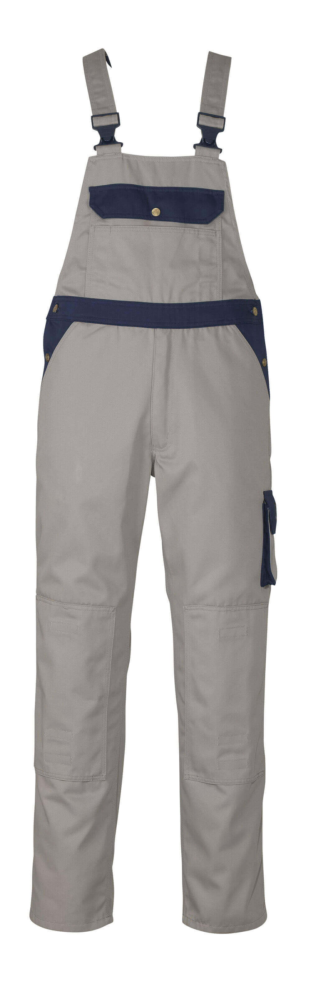 Mascot IMAGE  Milano Bib & Brace with kneepad pockets 00969 light grey/navy