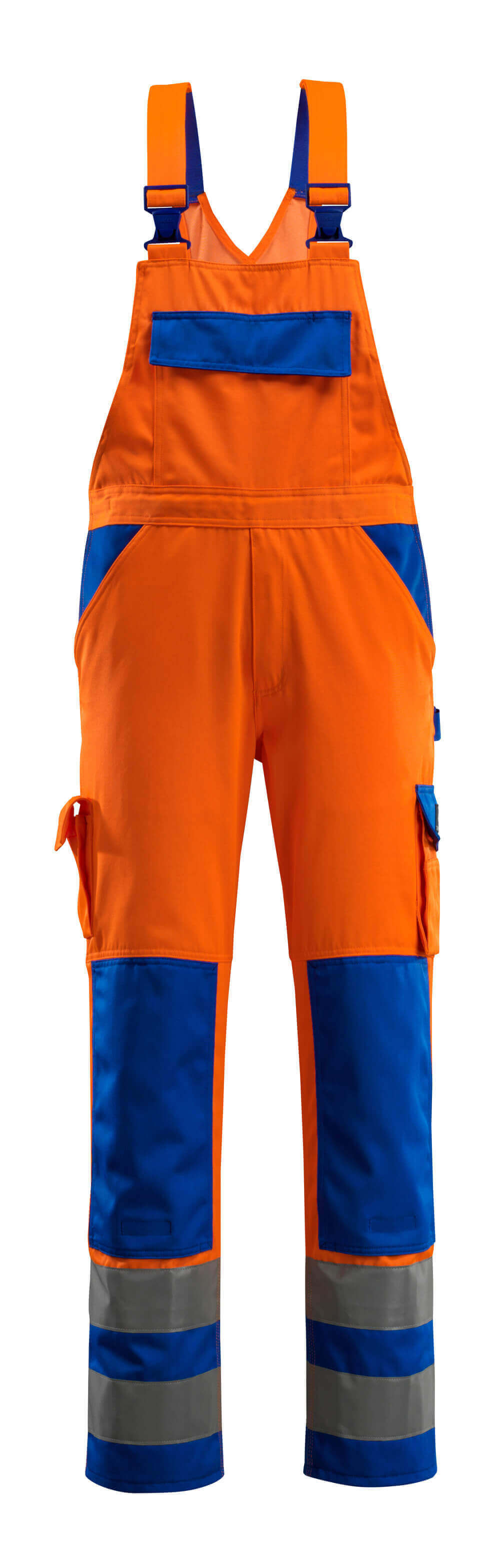 Mascot SAFE COMPETE  Barras Bib & Brace with kneepad pockets 07169 hi-vis orange/royal