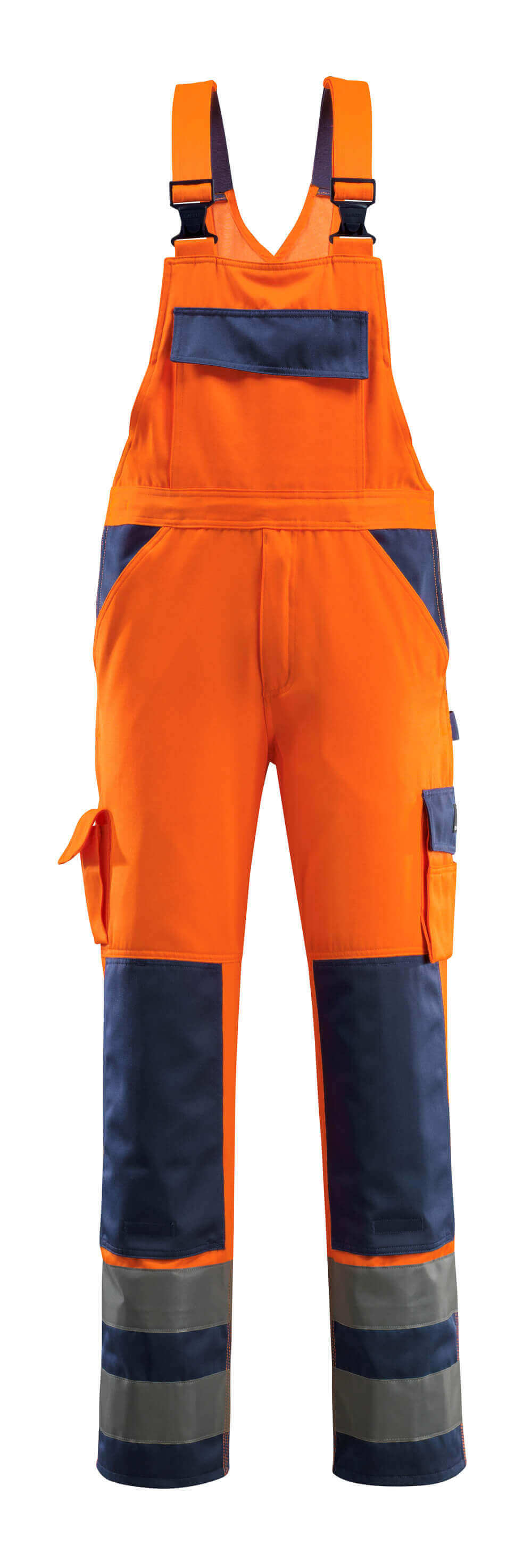 Mascot SAFE COMPETE  Barras Bib & Brace with kneepad pockets 07169 hi-vis orange/navy