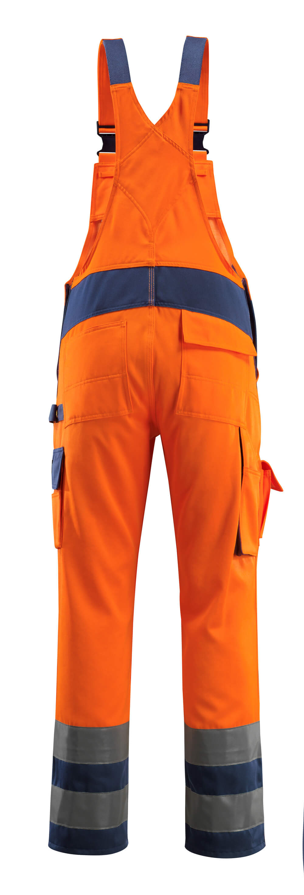 Mascot SAFE COMPETE  Barras Bib & Brace with kneepad pockets 07169 hi-vis orange/navy