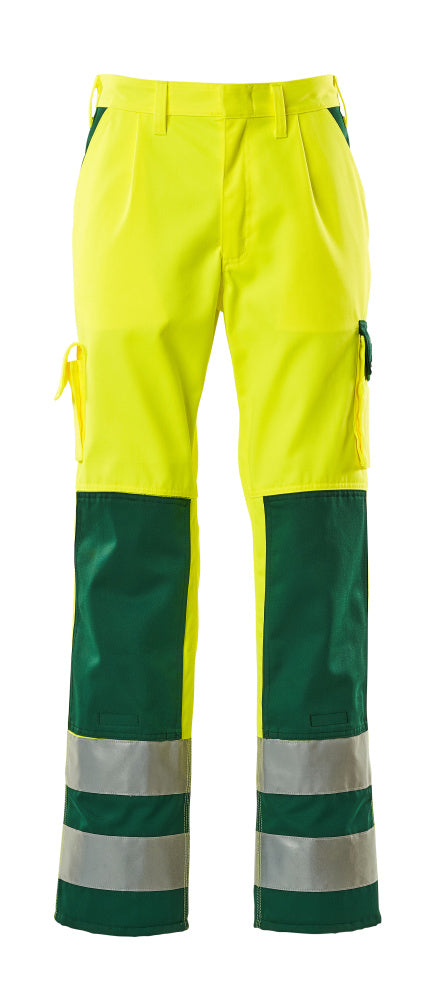 Mascot SAFE COMPETE Olinda Pantalon avec poches genouillères 07179 jaune/vert haute visibilité