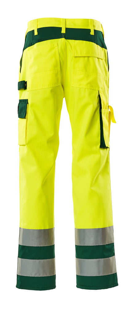 Mascot SAFE COMPETE Olinda Pantalon avec poches genouillères 07179 jaune/vert haute visibilité