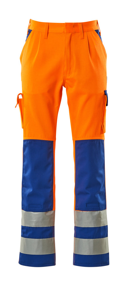 Mascot SAFE COMPETE Olinda Pantalon avec poches genouillères 07179 orange haute visibilité/royal