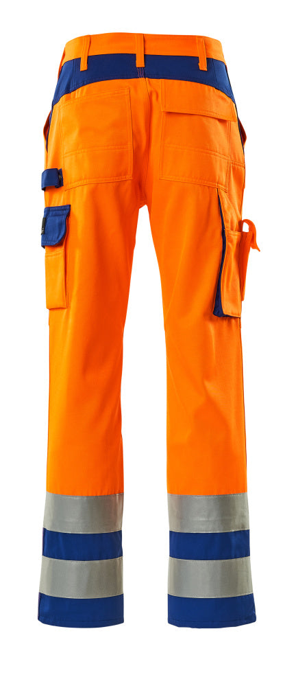 Mascot SAFE COMPETE Olinda Pantalon avec poches genouillères 07179 orange haute visibilité/royal