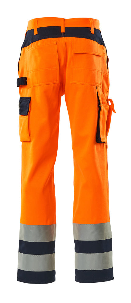 Mascot SAFE COMPETE Olinda Pantalon avec poches genouillères 07179 orange haute visibilité/marine