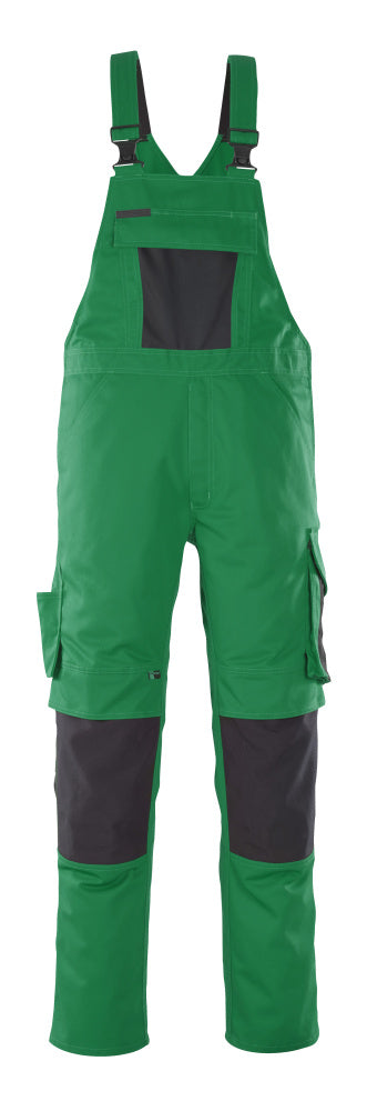 Mascot UNIQUE  Leipzig Bib & Brace with kneepad pockets 12069 green/black