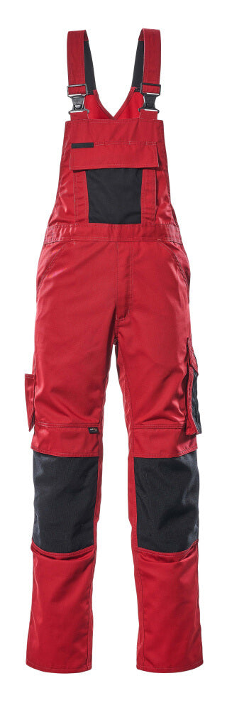 Mascot UNIQUE  Augsburg Bib & Brace with kneepad pockets 12169 red/black