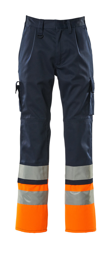 Mascot SAFE COMPETE  Patos Trousers with kneepad pockets 12379 navy/hi-vis orange