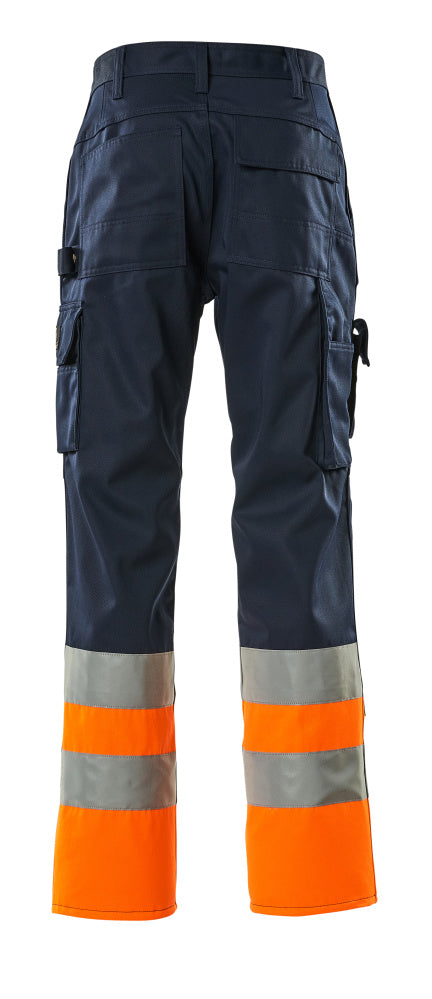 Mascot SAFE COMPETE  Patos Trousers with kneepad pockets 12379 navy/hi-vis orange