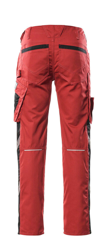 Mascot UNIQUE  Oldenburg Trousers with thigh pockets 12579 red/black