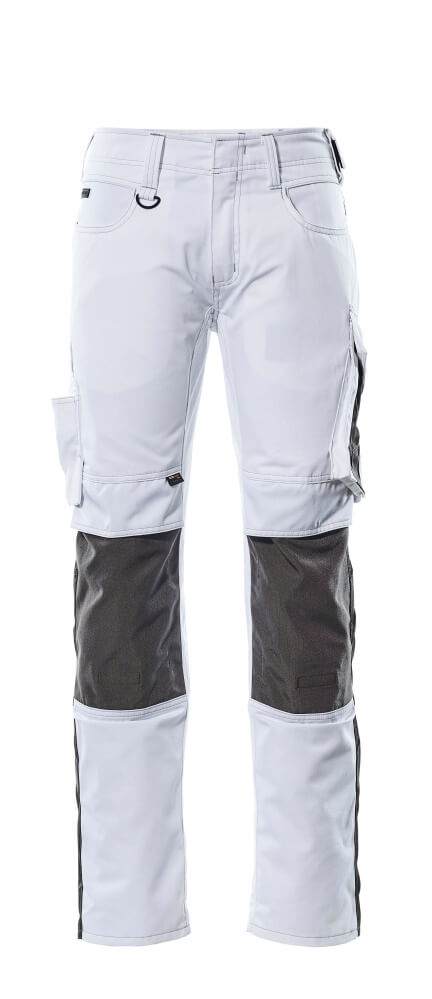 Mascot UNIQUE  Mannheim Trousers with kneepad pockets 12679 white/dark anthracite