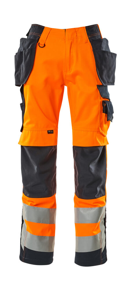 Mascot SAFE SUPREME  Wigan Trousers with holster pockets 15531 hi-vis orange/dark navy