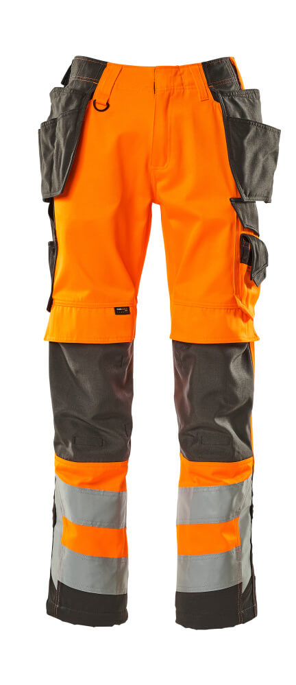 Mascot SAFE SUPREME  Wigan Trousers with holster pockets 15531 hi-vis orange/dark anthracite