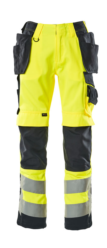 Mascot SAFE SUPREME  Wigan Trousers with holster pockets 15531 hi-vis yellow/dark navy