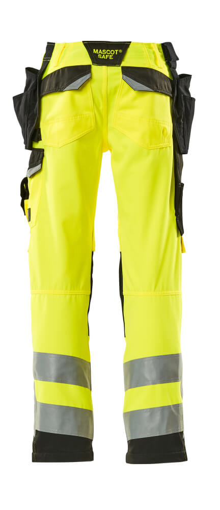 Mascot SAFE SUPREME  Wigan Trousers with holster pockets 15531 hi-vis yellow/black