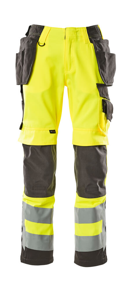 Mascot SAFE SUPREME  Wigan Trousers with holster pockets 15531 hi-vis yellow/dark anthracite