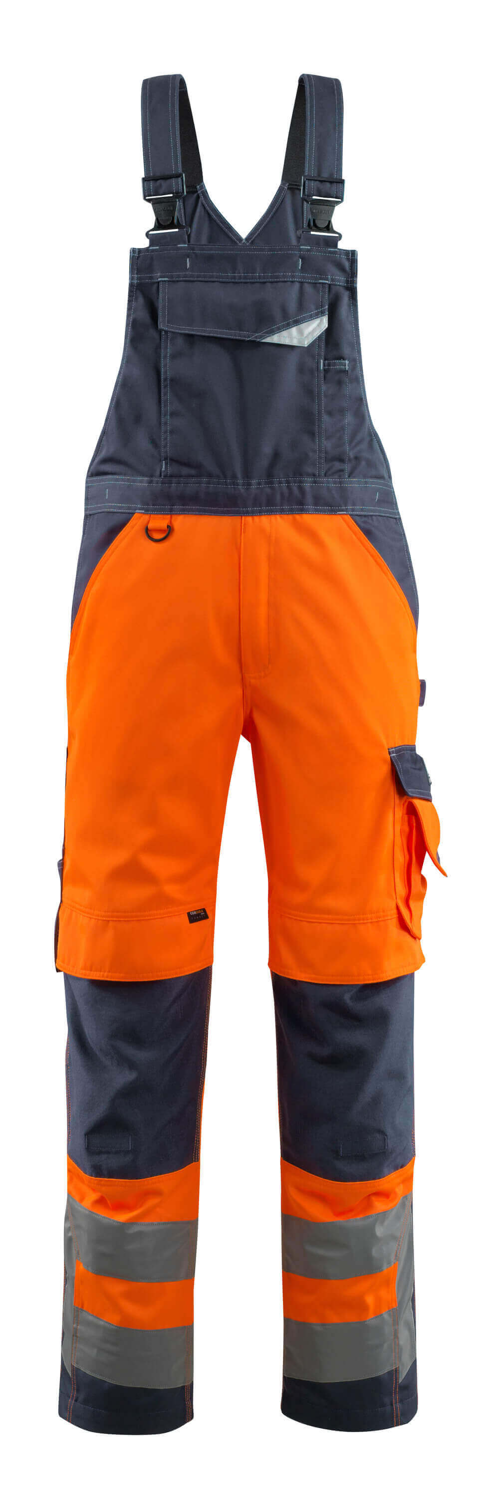 Mascot SAFE SUPREME  Newcastle Bib & Brace with kneepad pockets 15569 hi-vis orange/dark navy