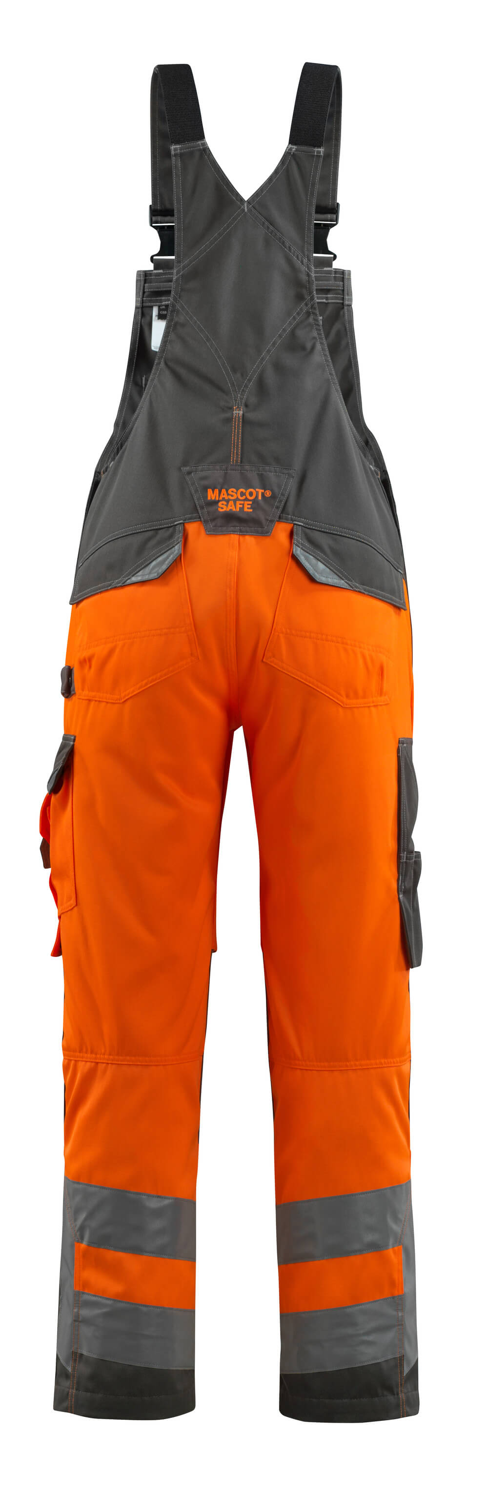 Mascot SAFE SUPREME  Newcastle Bib & Brace with kneepad pockets 15569 hi-vis orange/dark anthracite