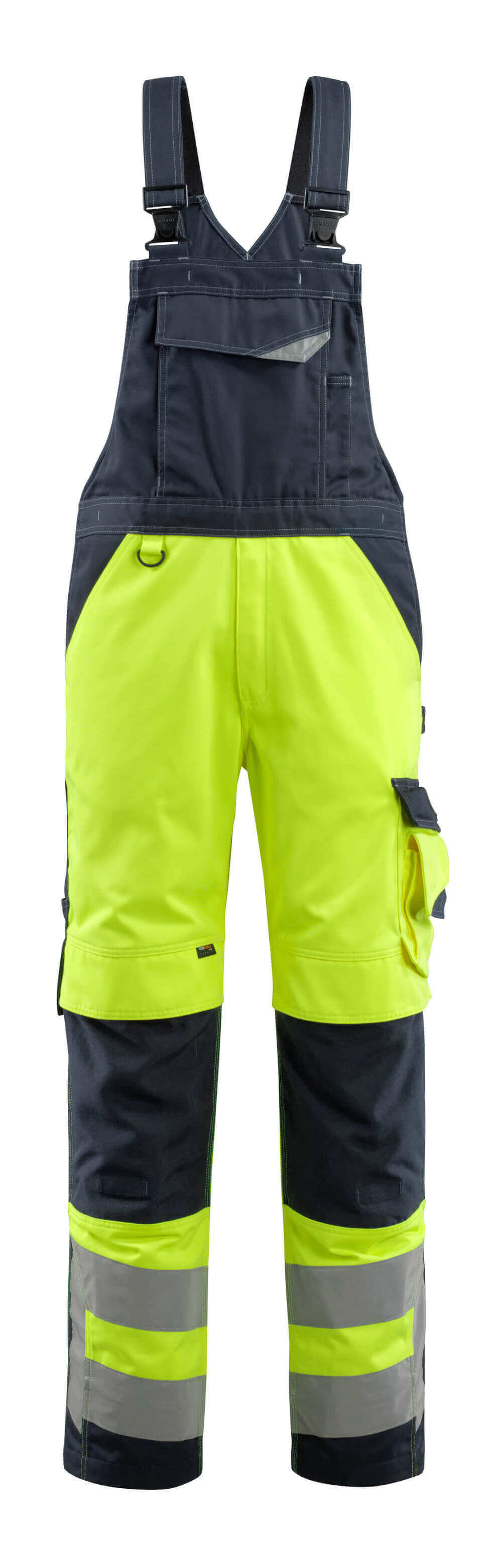 Mascot SAFE SUPREME  Newcastle Bib & Brace with kneepad pockets 15569 hi-vis yellow/dark navy