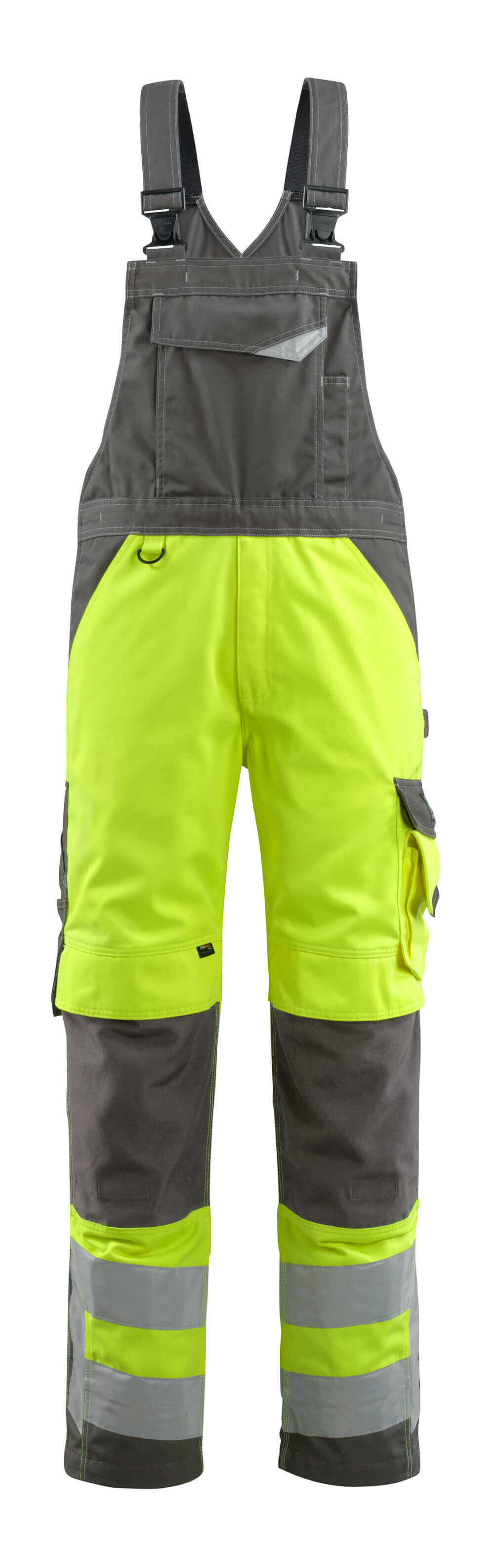 Mascot SAFE SUPREME  Newcastle Bib & Brace with kneepad pockets 15569 hi-vis yellow/dark anthracite