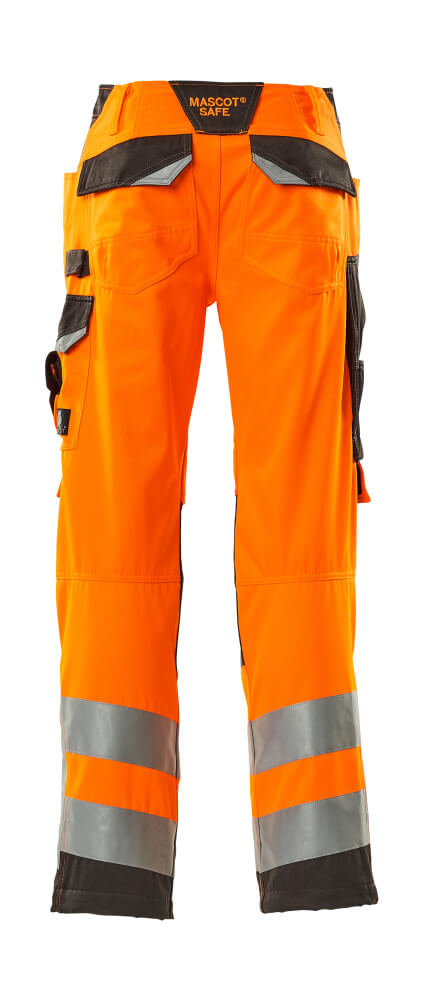 Mascot SAFE SUPREME  Kendal Trousers with kneepad pockets 15579 hi-vis orange/dark anthracite