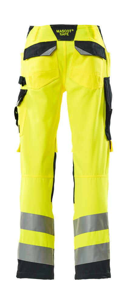 Mascot SAFE SUPREME  Kendal Trousers with kneepad pockets 15579 hi-vis yellow/dark navy