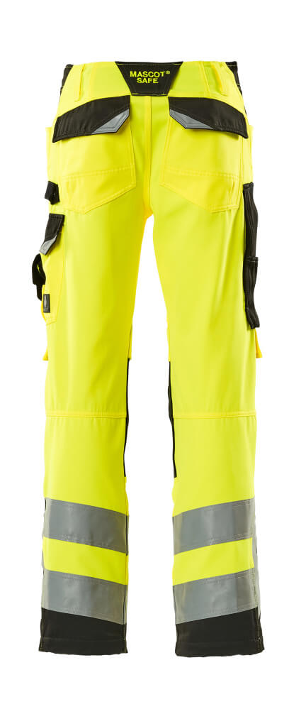 Mascot SAFE SUPREME  Kendal Trousers with kneepad pockets 15579 hi-vis yellow/black