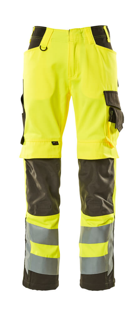 Mascot SAFE SUPREME  Kendal Trousers with kneepad pockets 15579 hi-vis yellow/dark anthracite